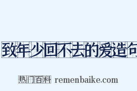 致年少回不去的爱造句是什么意思的图片